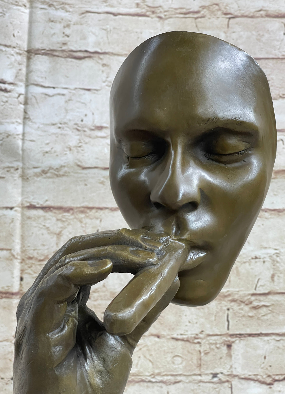 HAVANA MAN SMOKING CIGAR Bronze Statue Sculpture Modern Art 15" x 8"