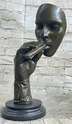 HAVANA MAN SMOKING CIGAR Bronze Statue Sculpture Modern Art 15" x 8"