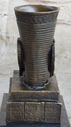 Persian Persepolis Griffon Dragon Bird Candle Holder Bronze Bookend Sculpture Statue Decor
