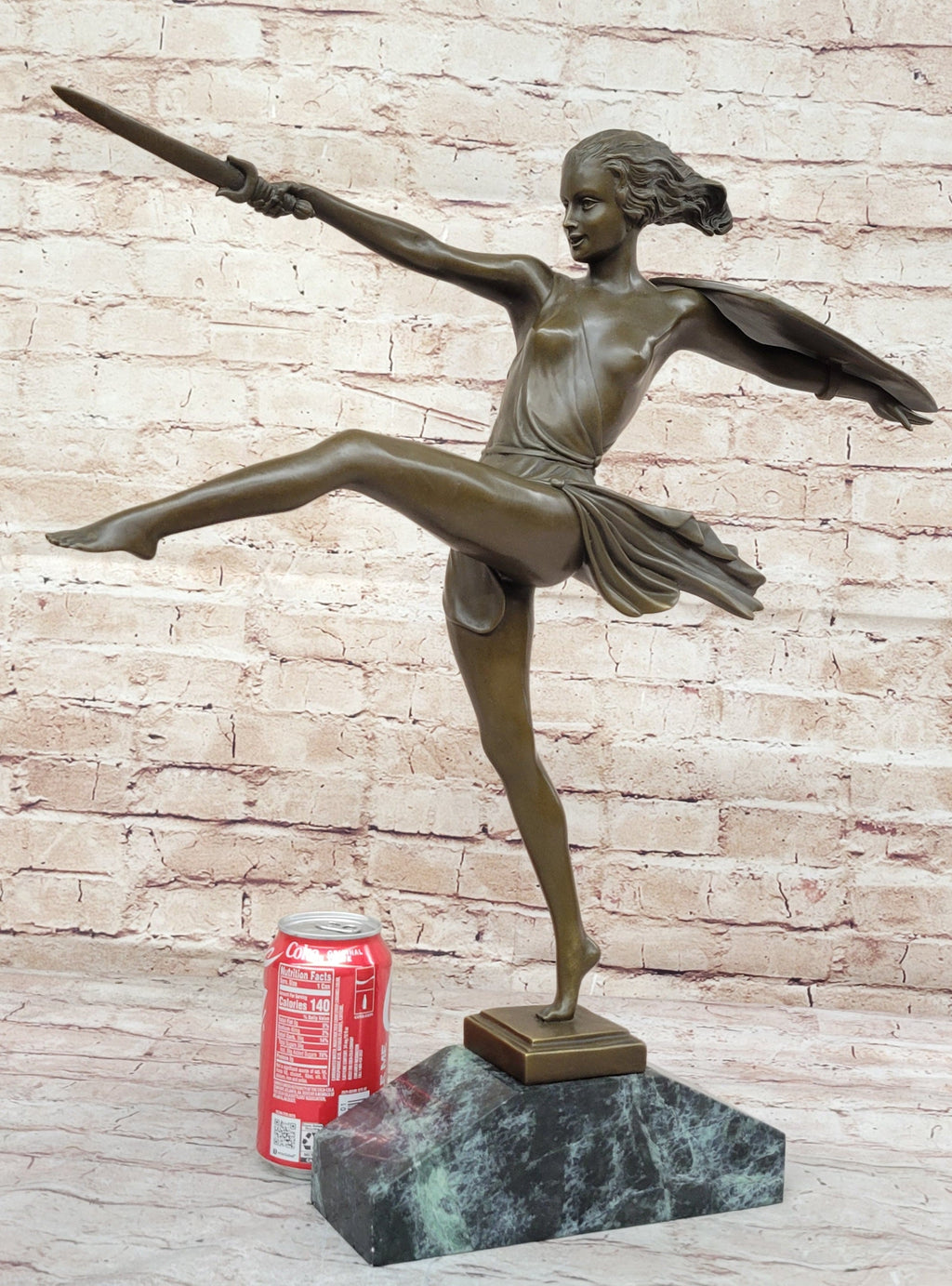 Signed Pierre Le Faguays Amazon Female Warrior Bronze Sculpture Hot Cast Figure