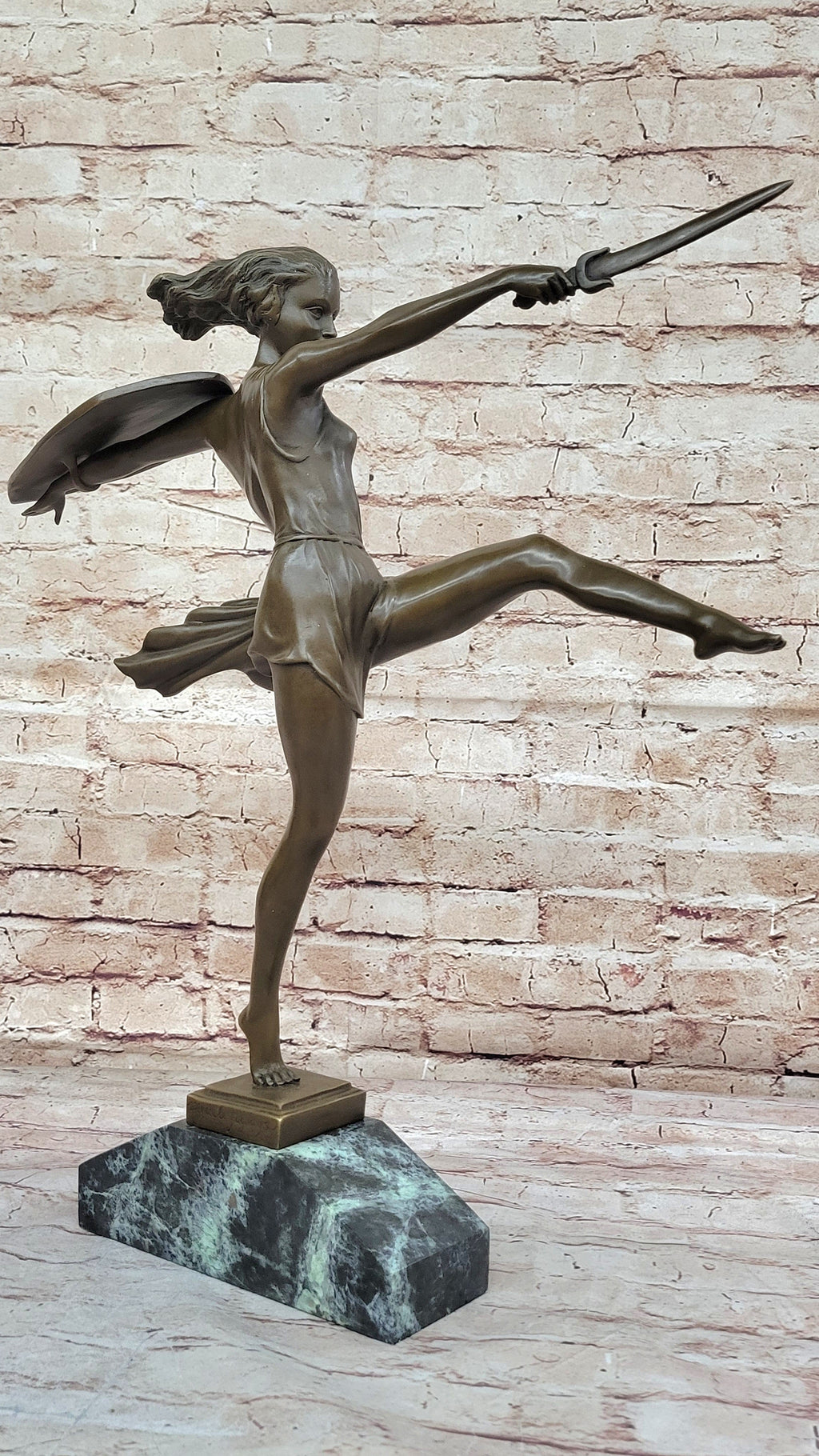 Signed Pierre Le Faguays Amazon Female Warrior Bronze Sculpture Hot Cast Figure