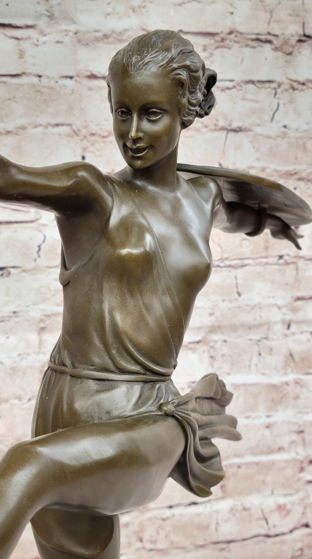 Signed Pierre Le Faguays Amazon Female Warrior Bronze Sculpture Hot Cast Figure
