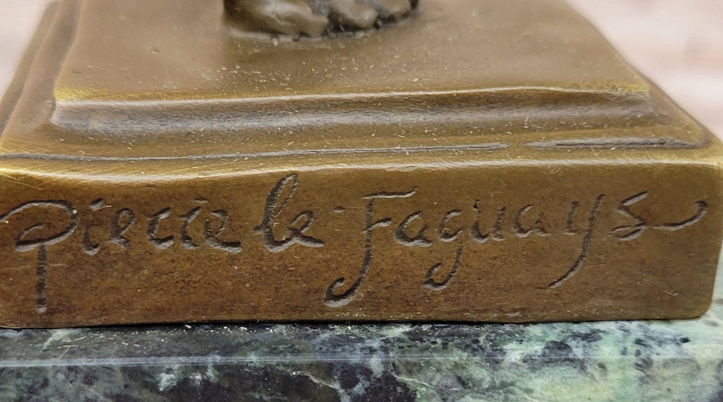 Signed Pierre Le Faguays Amazon Female Warrior Bronze Sculpture Hot Cast Figure