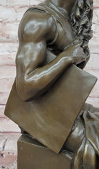 Michelangelo's Moses Bronze Sculpture Seated Biblical Prophet Statue