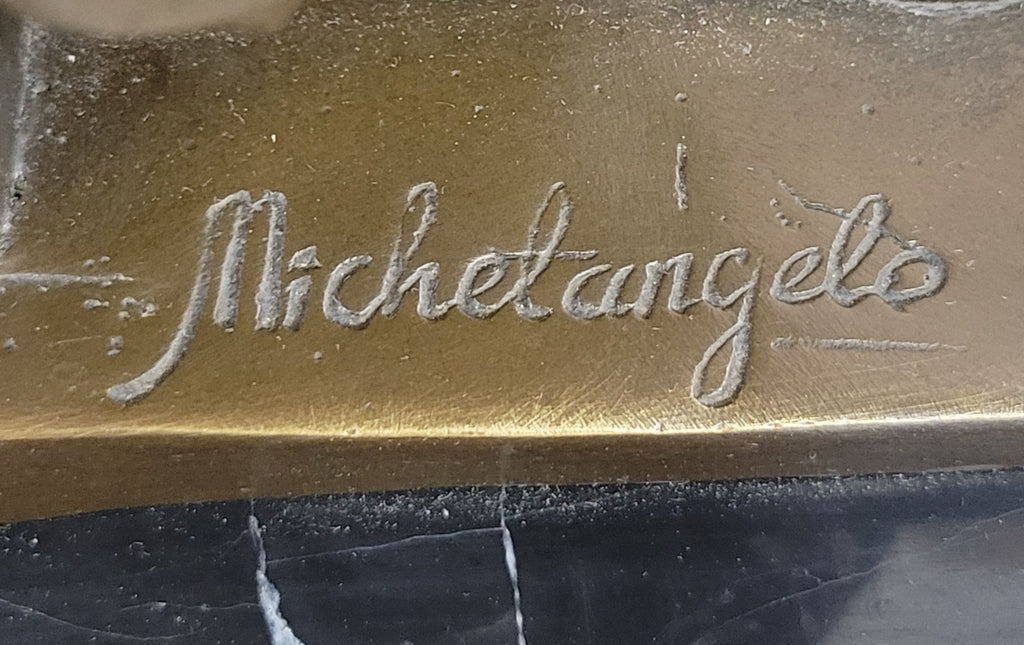 Michelangelo's Moses Bronze Sculpture Seated Biblical Prophet Statue