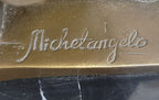 Michelangelo's Moses Bronze Sculpture Seated Biblical Prophet Statue
