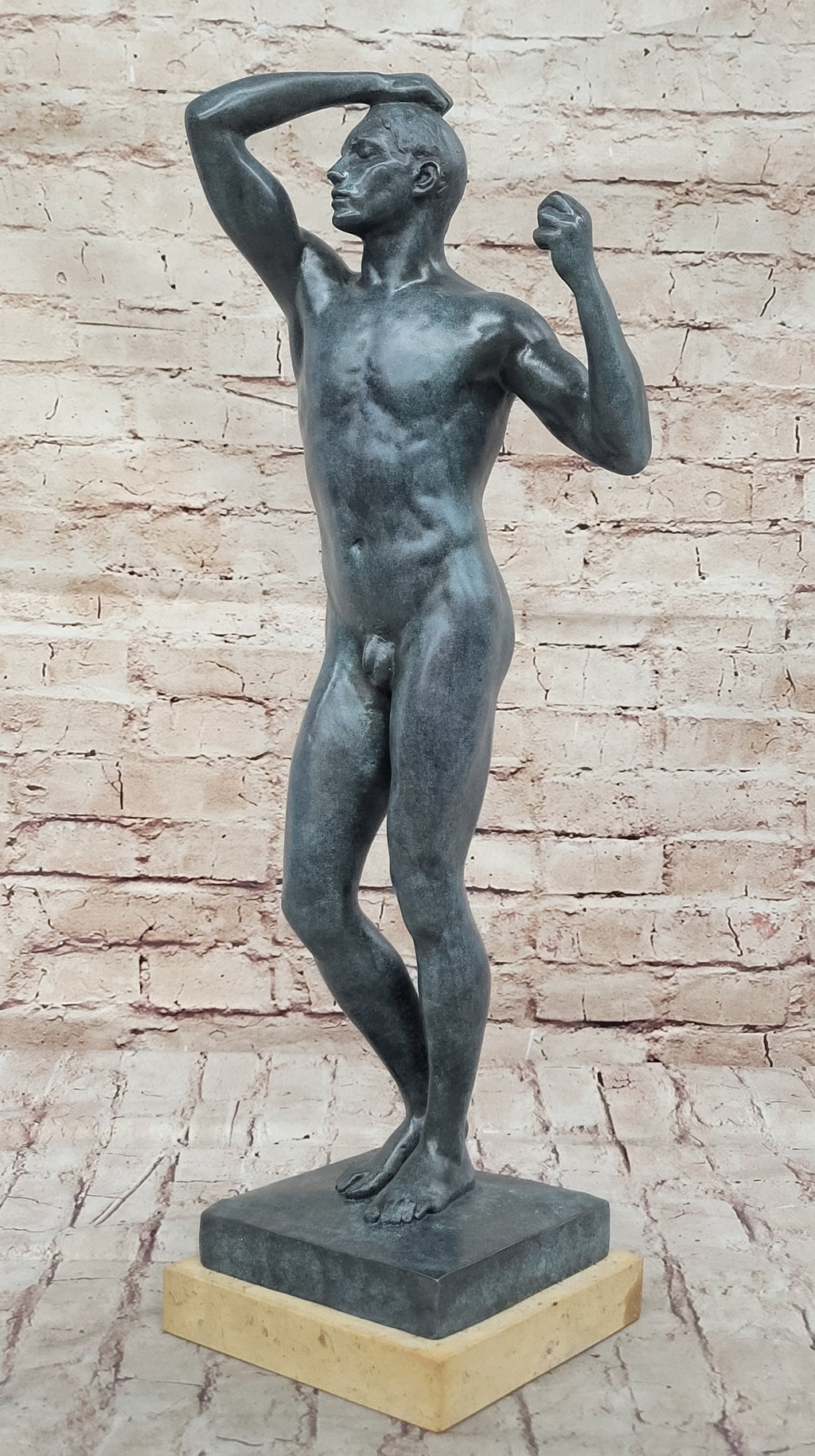 Adam Statue by Auguste Rodin Bronze Replica Classical Sculpture Art