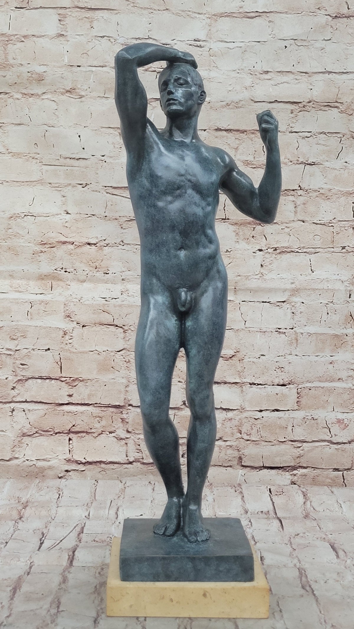 Adam Statue by Auguste Rodin Bronze Replica Classical Sculpture Art