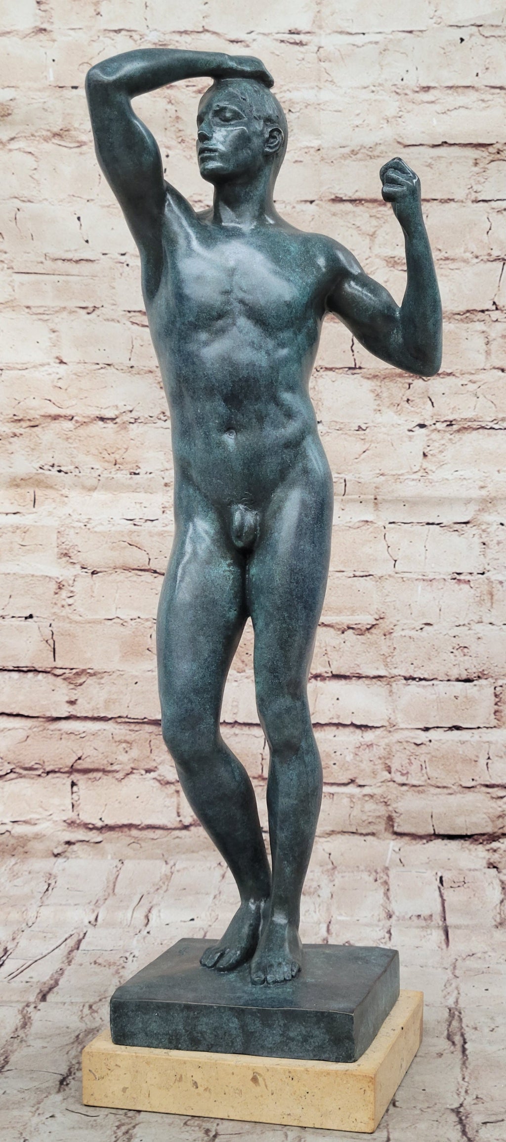 Adam Statue by Auguste Rodin Bronze Replica Classical Sculpture Art