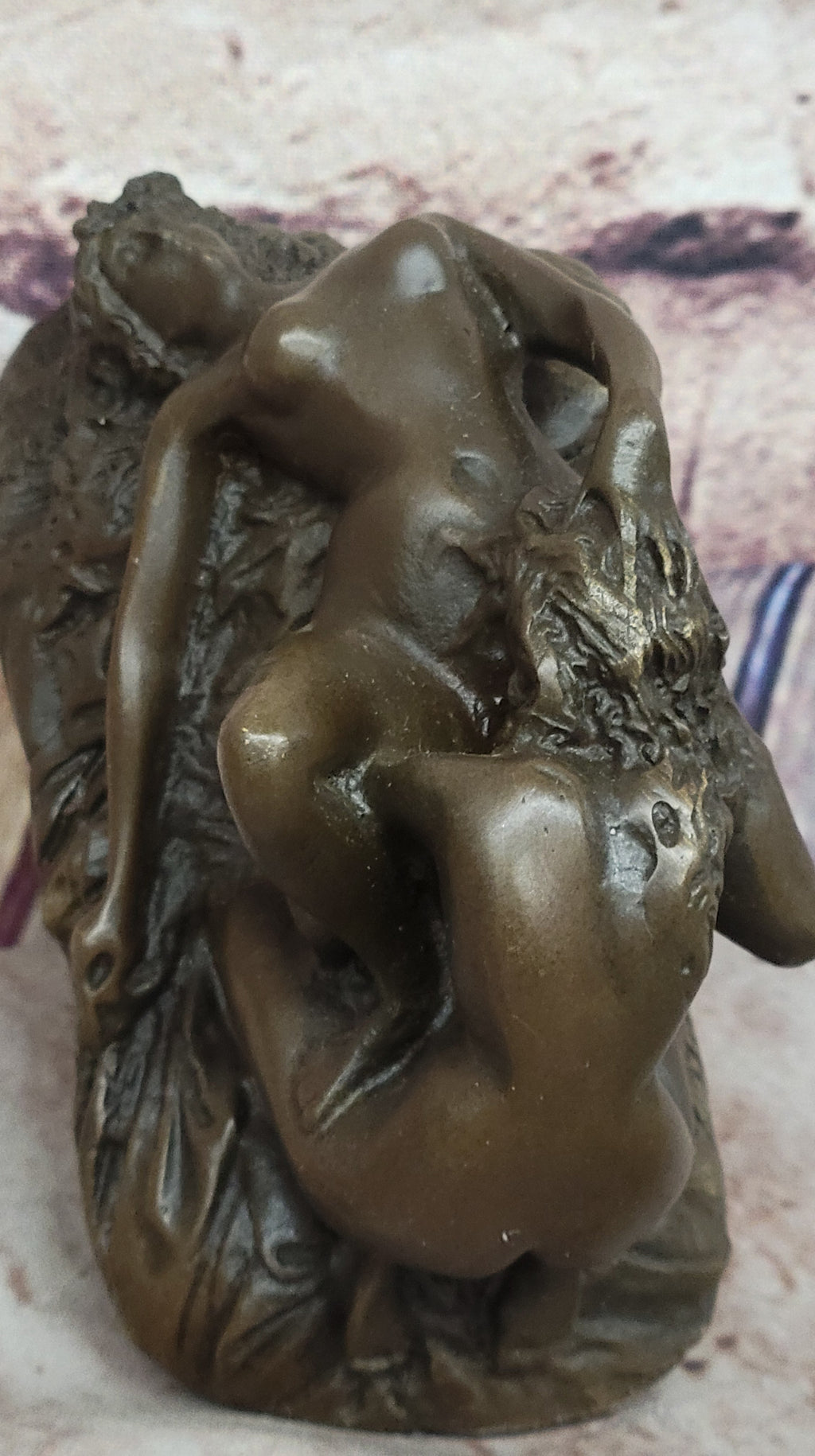 Lambeaux Lesbian Lovers Bronze Sculpture Statue Erotic Art Figurine
