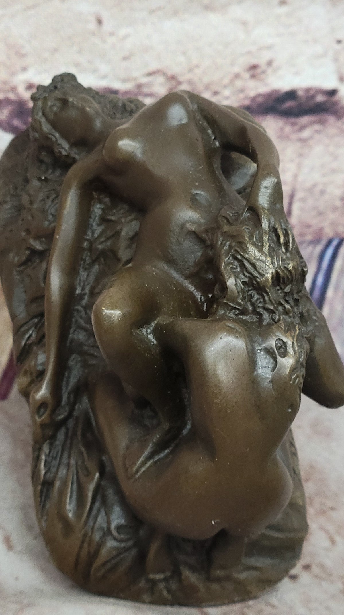Lambeaux Lesbian Lovers Bronze Sculpture Statue Erotic Art Figurine