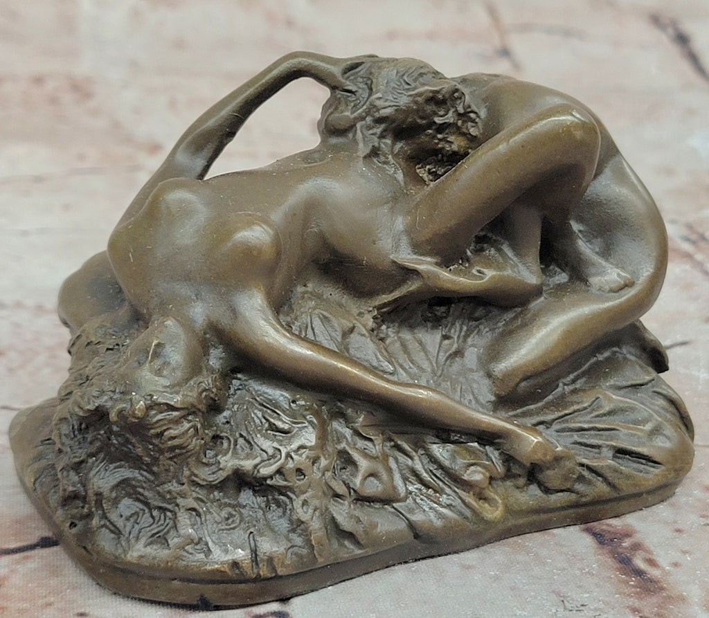 Lambeaux Lesbian Lovers Bronze Sculpture Statue Erotic Art Figurine