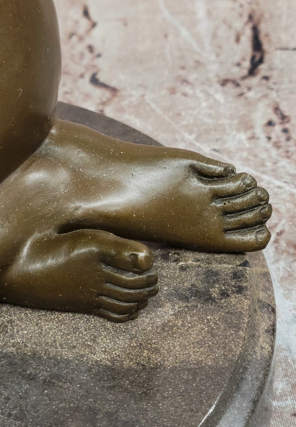 Modern Nude Female Bronze Sculpture Kneeling Figure Art by Mario Nick