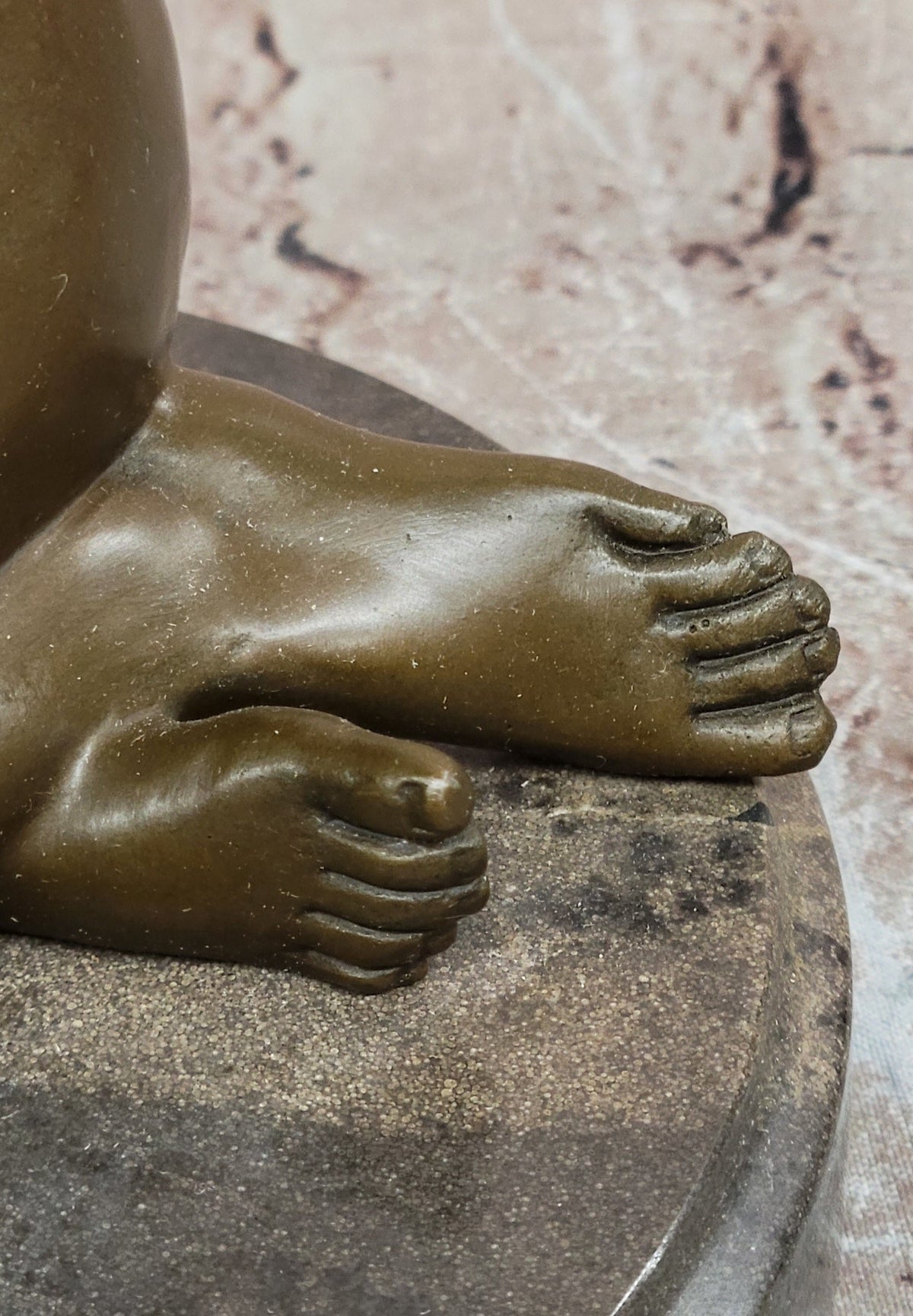 Modern Nude Female Bronze Sculpture Kneeling Figure Art by Mario Nick