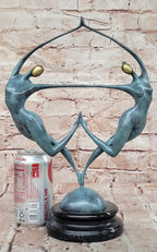 Modern Bronze Couple Statue Romantic Abstract Art Sculpture