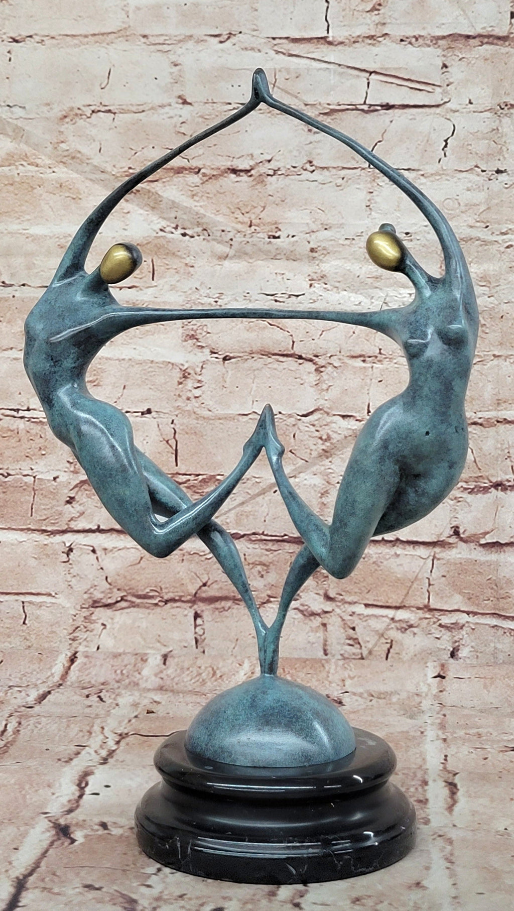 Modern Bronze Couple Statue Romantic Abstract Art Sculpture