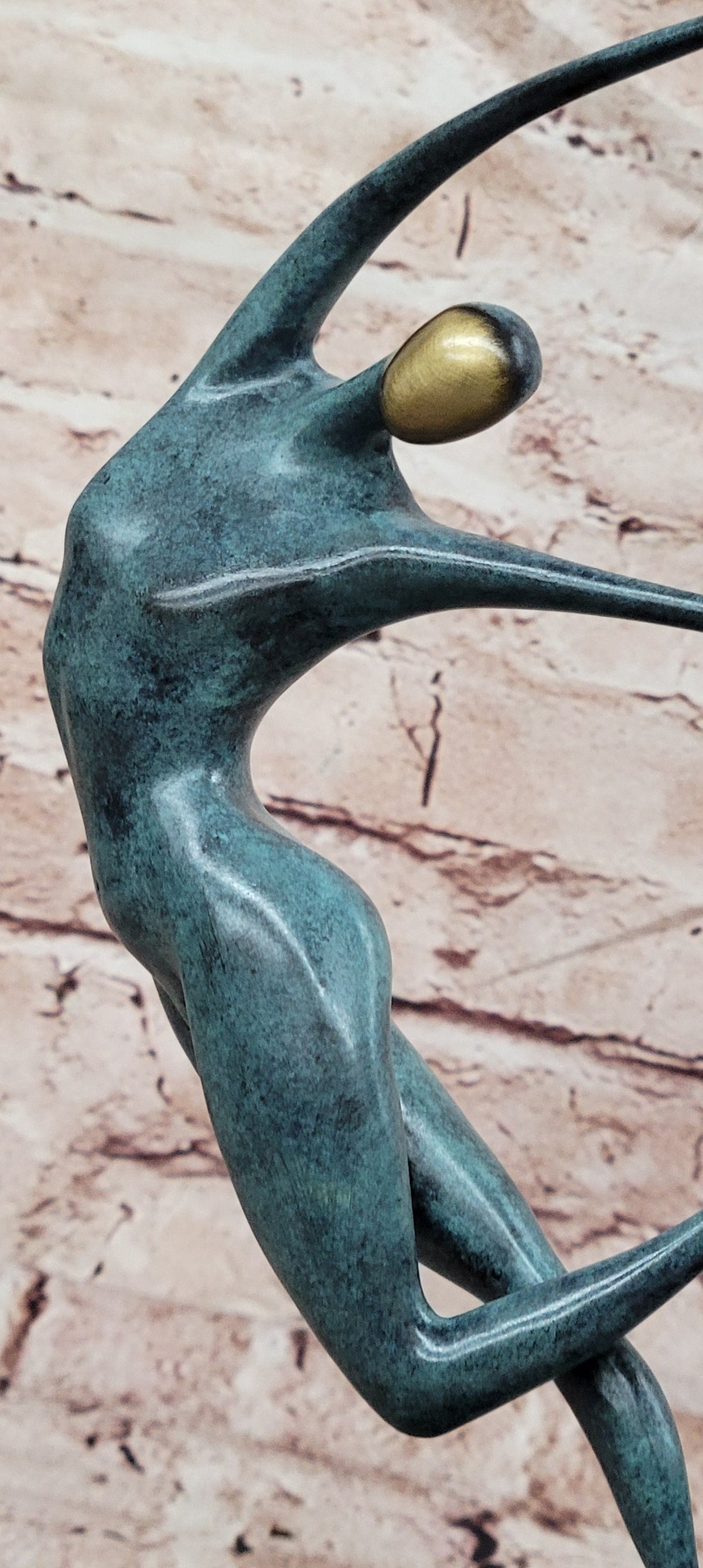 Modern Bronze Couple Statue Romantic Abstract Art Sculpture