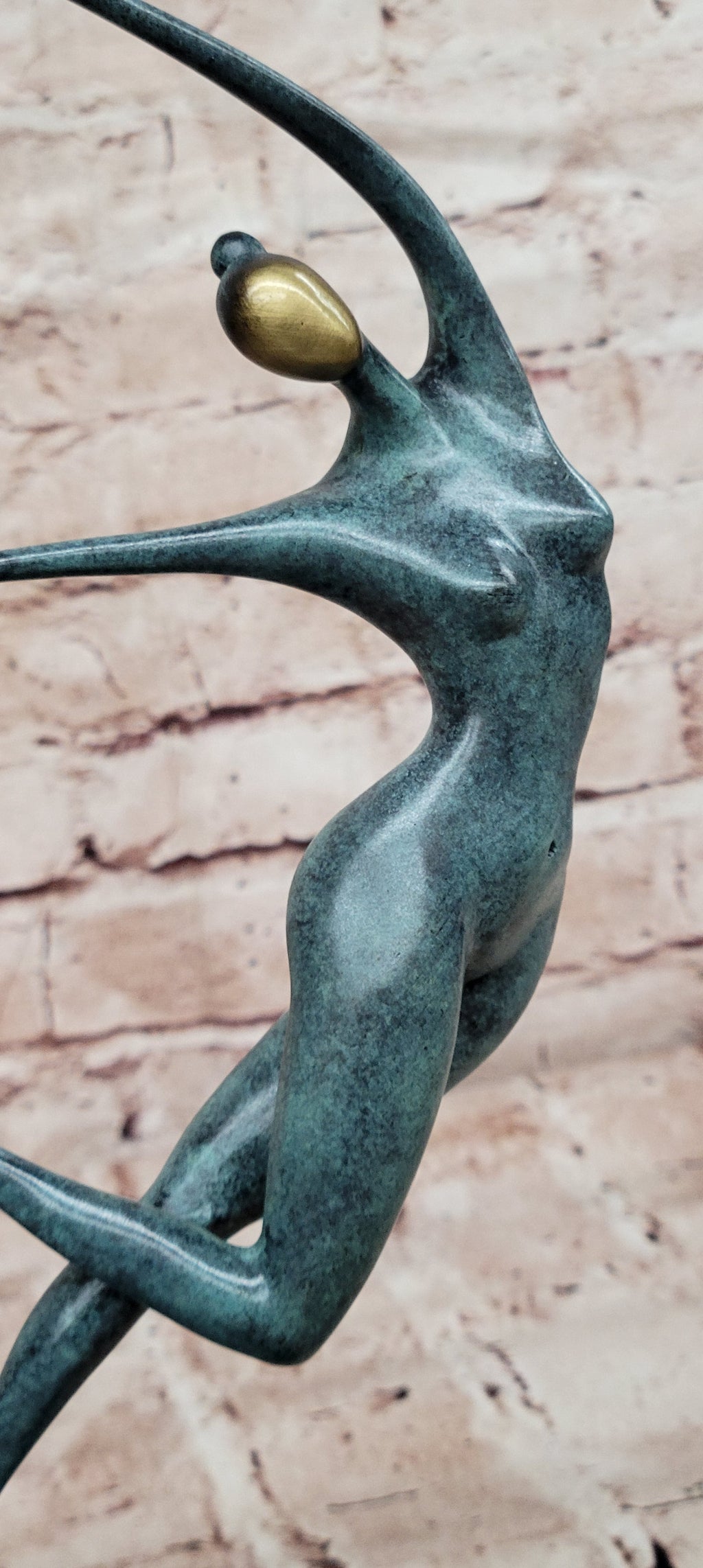 Modern Bronze Couple Statue Romantic Abstract Art Sculpture