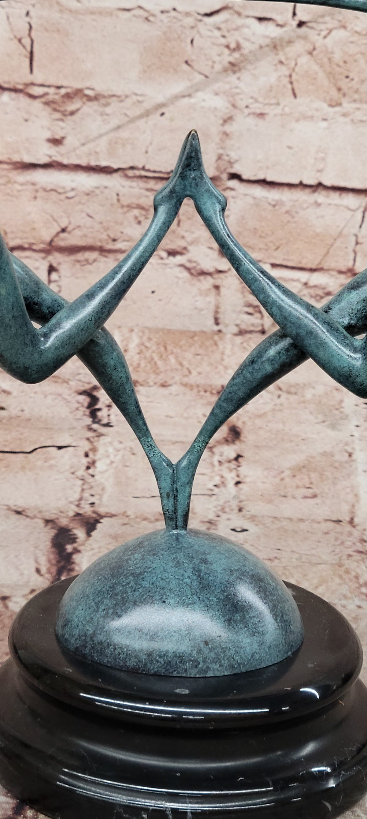 Modern Bronze Couple Statue Romantic Abstract Art Sculpture