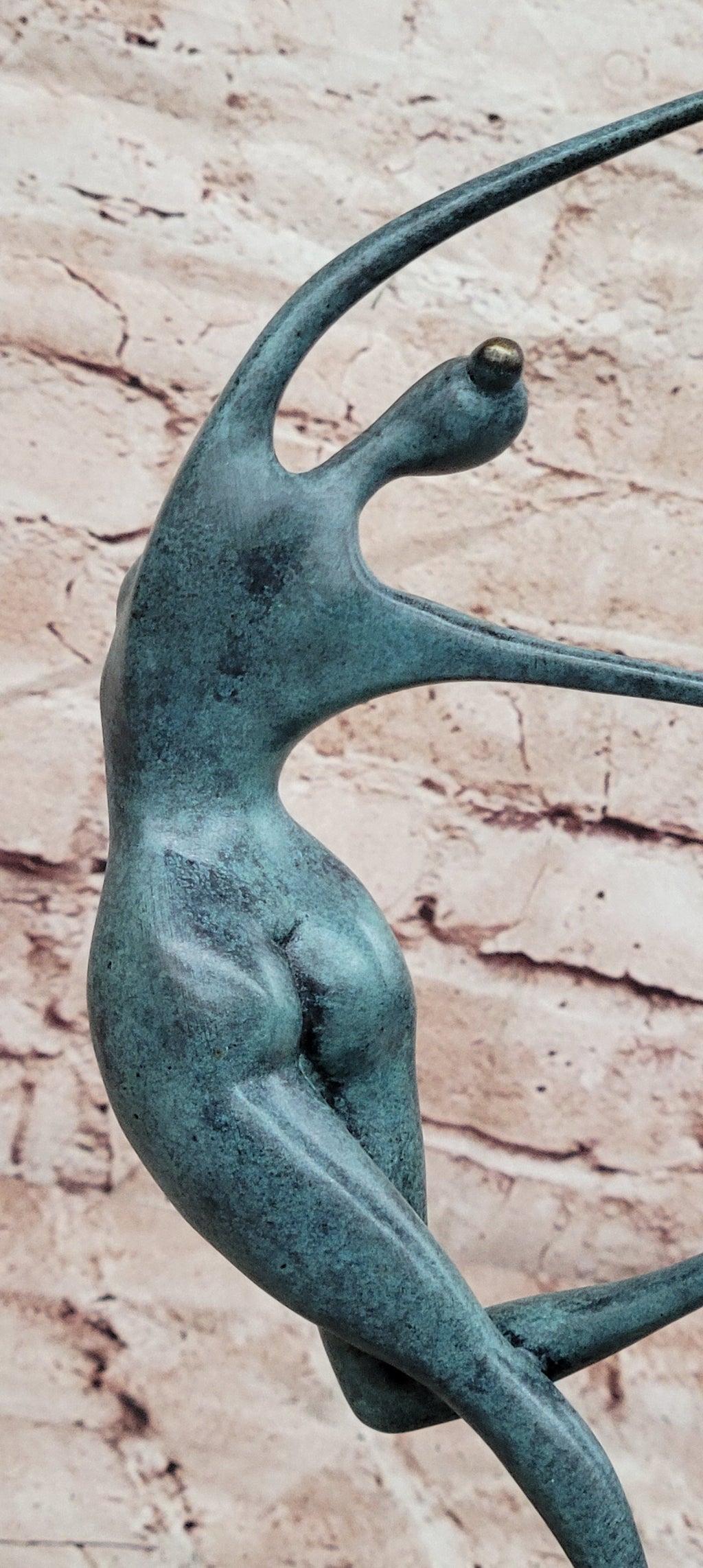 Modern Bronze Couple Statue Romantic Abstract Art Sculpture