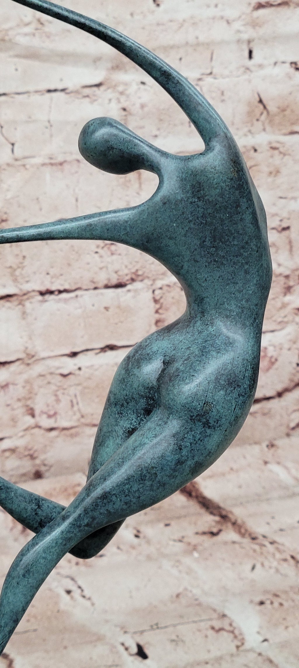 Modern Bronze Couple Statue Romantic Abstract Art Sculpture