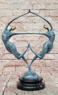 Modern Bronze Couple Statue Romantic Abstract Art Sculpture