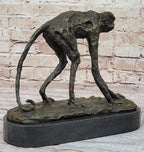 Abstract Modern Art Artwork Ape Monkey Animal Bronze Sculpture Marble Decor Sale