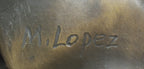 Bronze Bulldog Sculpture on Marble Base – Dog Lover Gift Decor