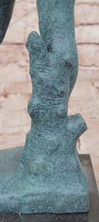 Michelangelo's David Bronze Sculpture Replica with Verdigris Patina