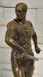 Roman Gladiator Bronze Statue Warrior Combat Sculpture