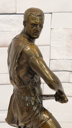 Roman Gladiator Bronze Statue Warrior Combat Sculpture