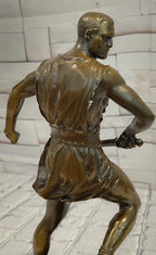 Roman Gladiator Bronze Statue Warrior Combat Sculpture