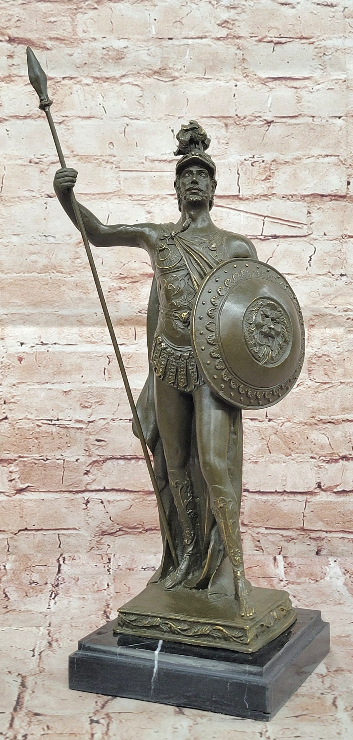 King Leonidas Greek Spartan Warrior Achilles - Bronze Hero Sculpture Statue
