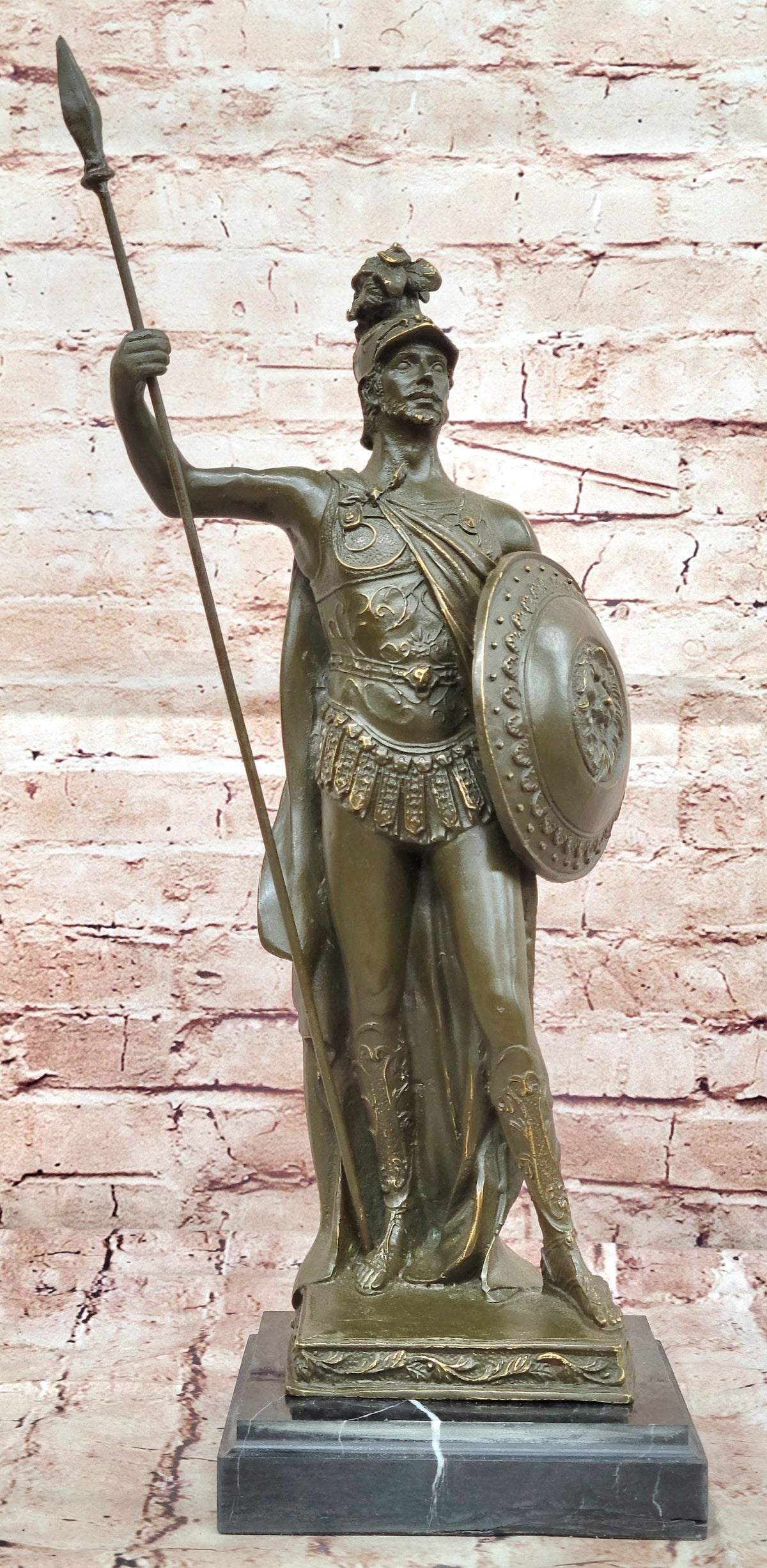 King Leonidas Greek Spartan Warrior Achilles - Bronze Hero Sculpture Statue