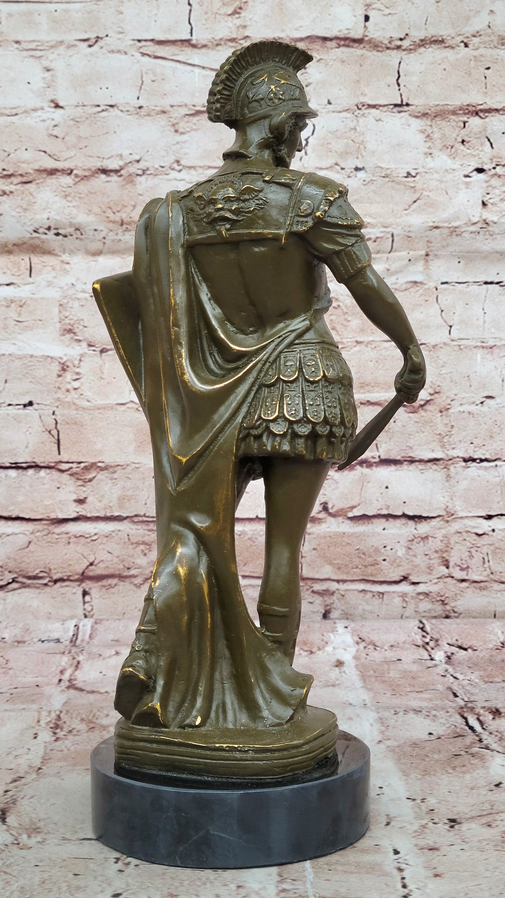 Bronze Roman Warrior Statue - Handcrafted Greek Soldier Sculpture Decor