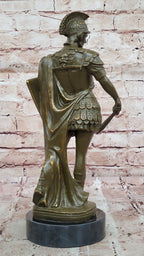 Bronze Roman Warrior Statue - Handcrafted Greek Soldier Sculpture Decor