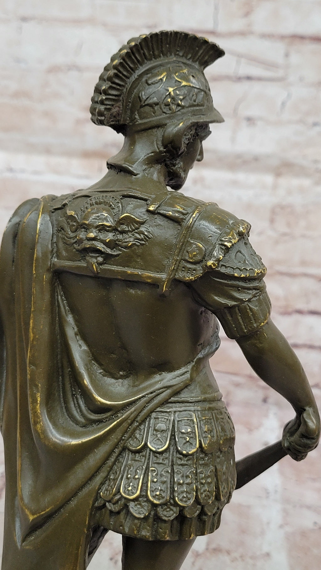 Bronze Roman Warrior Statue - Handcrafted Greek Soldier Sculpture Decor