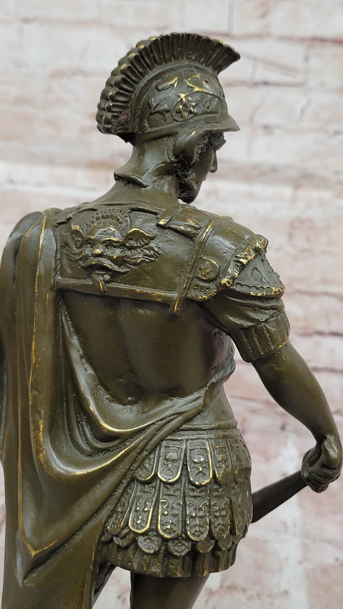 Bronze Roman Warrior Statue - Handcrafted Greek Soldier Sculpture Decor