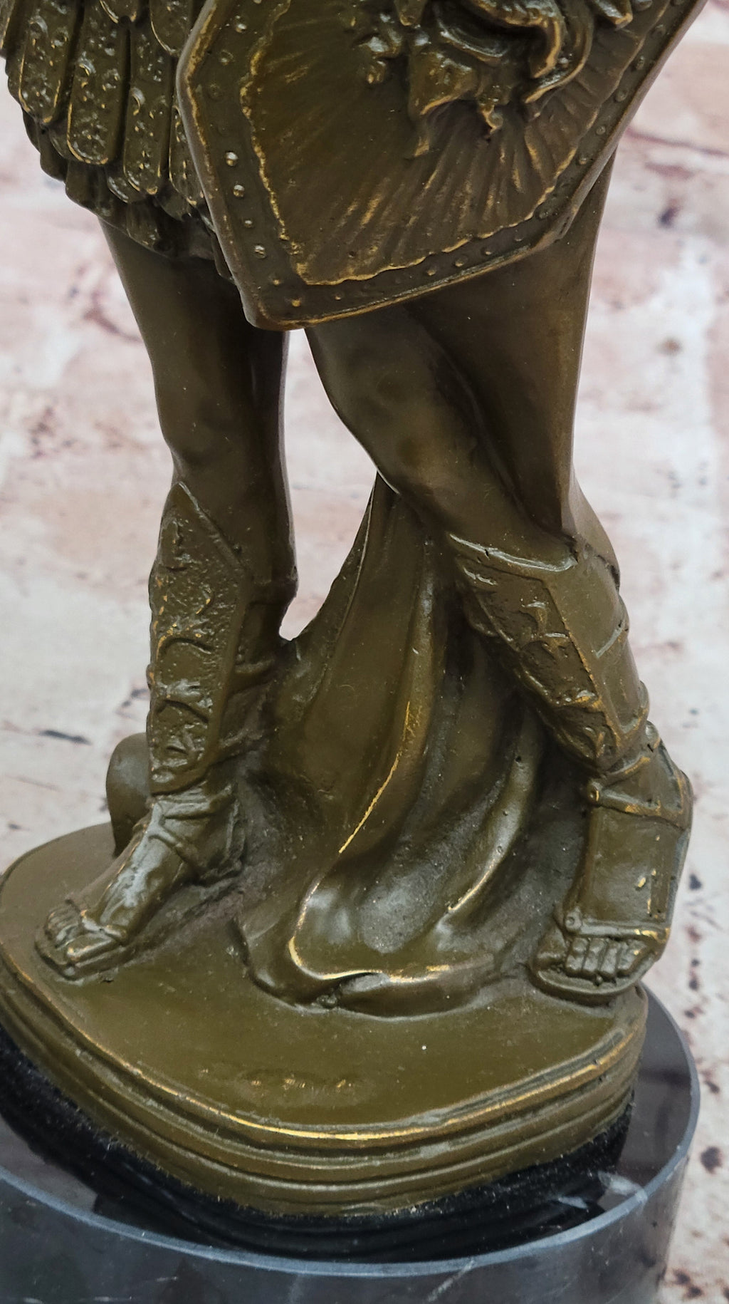 Bronze Roman Warrior Statue - Handcrafted Greek Soldier Sculpture Decor