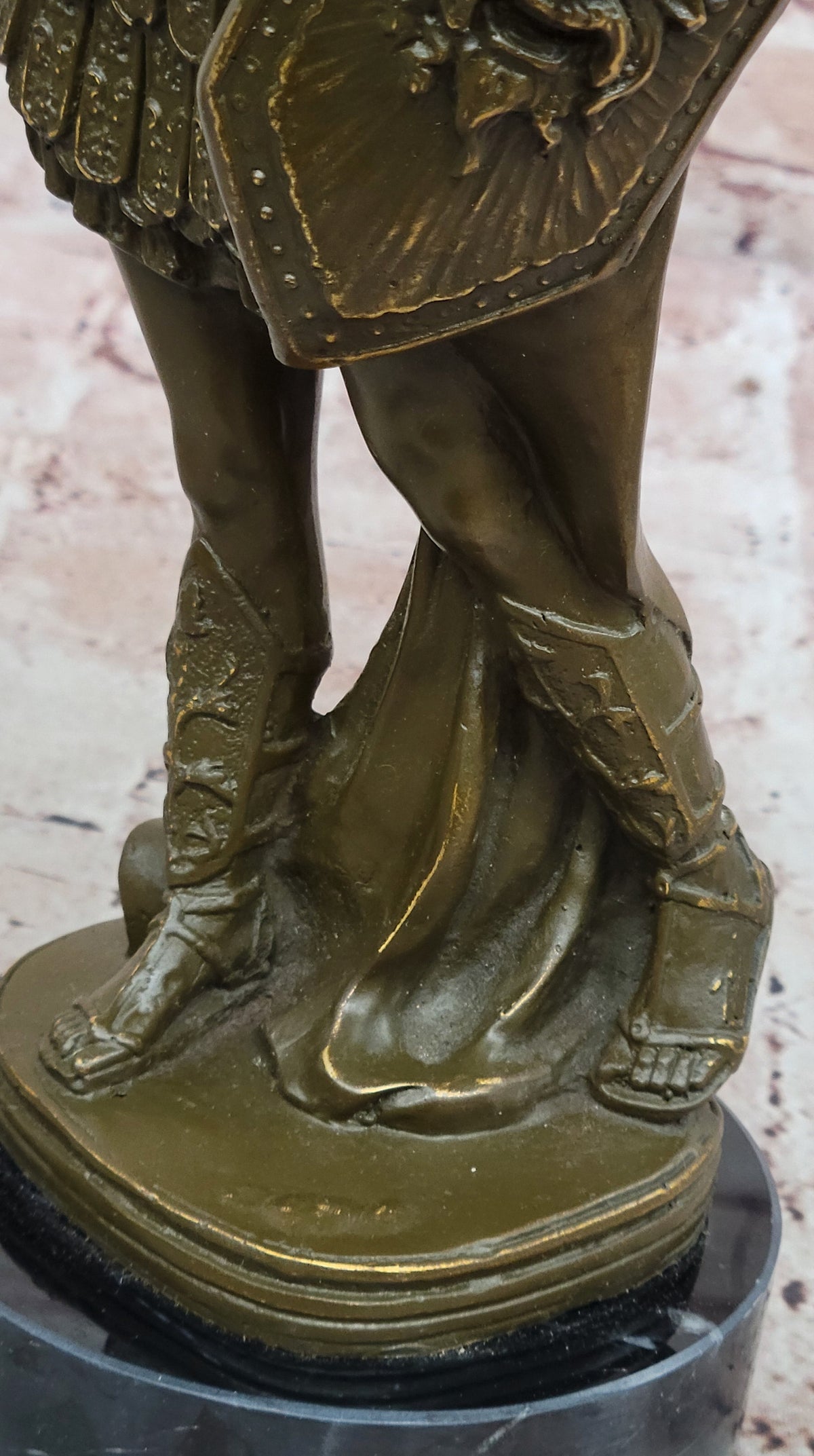 Bronze Roman Warrior Statue - Handcrafted Greek Soldier Sculpture Decor
