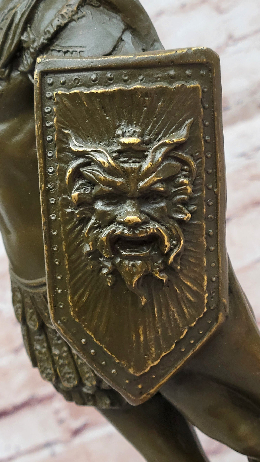 Bronze Roman Warrior Statue - Handcrafted Greek Soldier Sculpture Decor