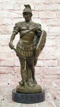 Bronze Roman Warrior Statue - Handcrafted Greek Soldier Sculpture Decor