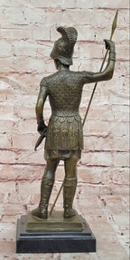 Bronze Warrior Gladiator Figurine Legion Armor Roman Decor