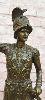 Bronze Warrior Gladiator Figurine Legion Armor Roman Decor