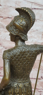 Bronze Warrior Gladiator Figurine Legion Armor Roman Decor
