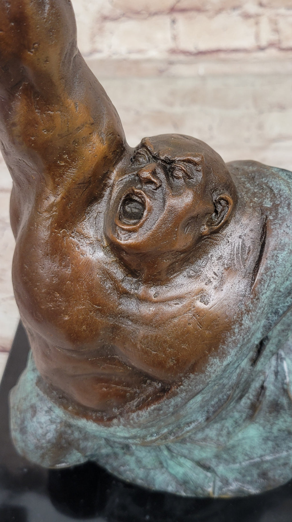 Abstract Weightlifter Powerlifter Athlete Bronze Sculpture by Milo