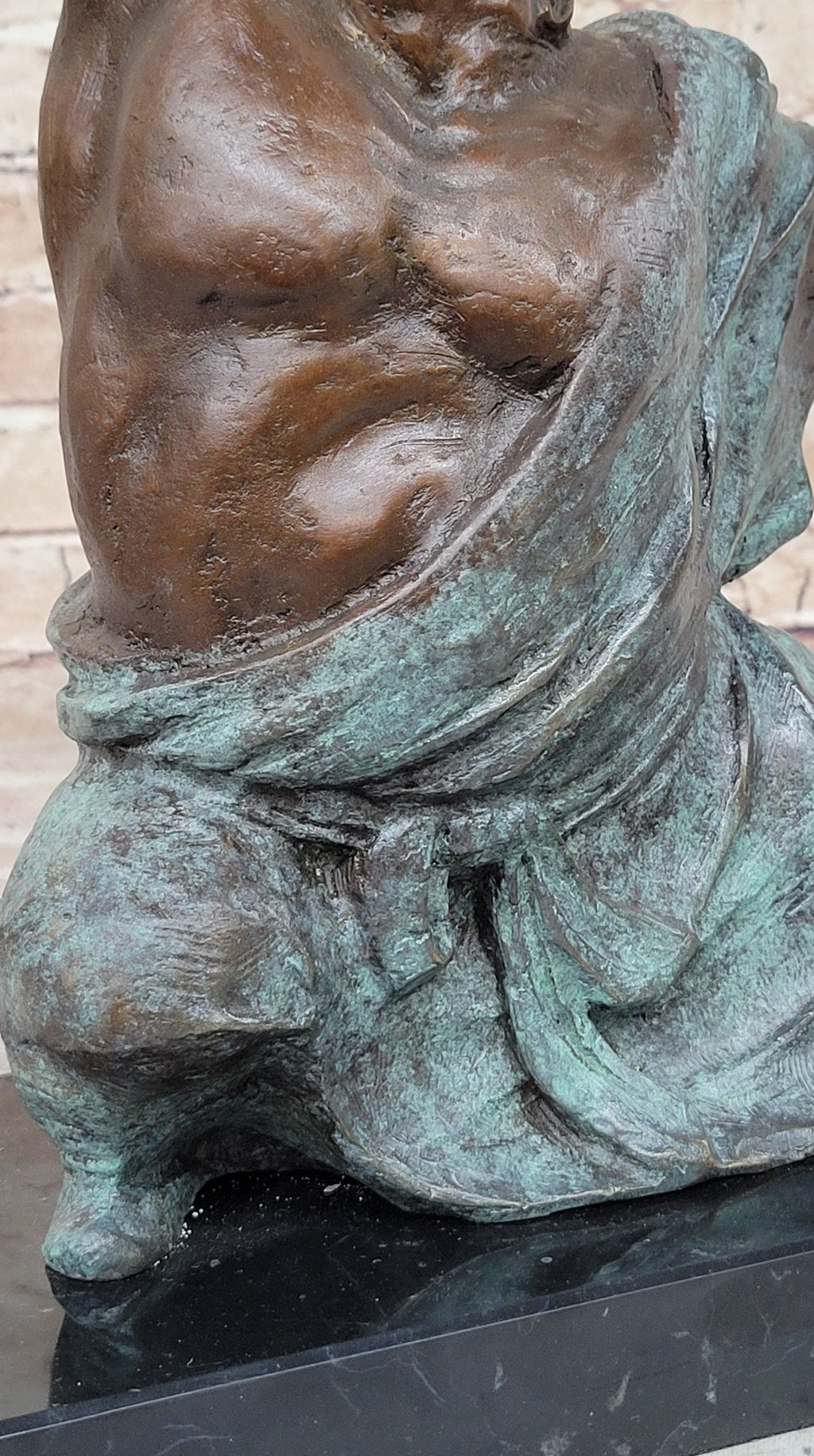 Abstract Weightlifter Powerlifter Athlete Bronze Sculpture by Milo