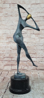 Modern Abstract Female Dancer Statue Bronze Figurative Art