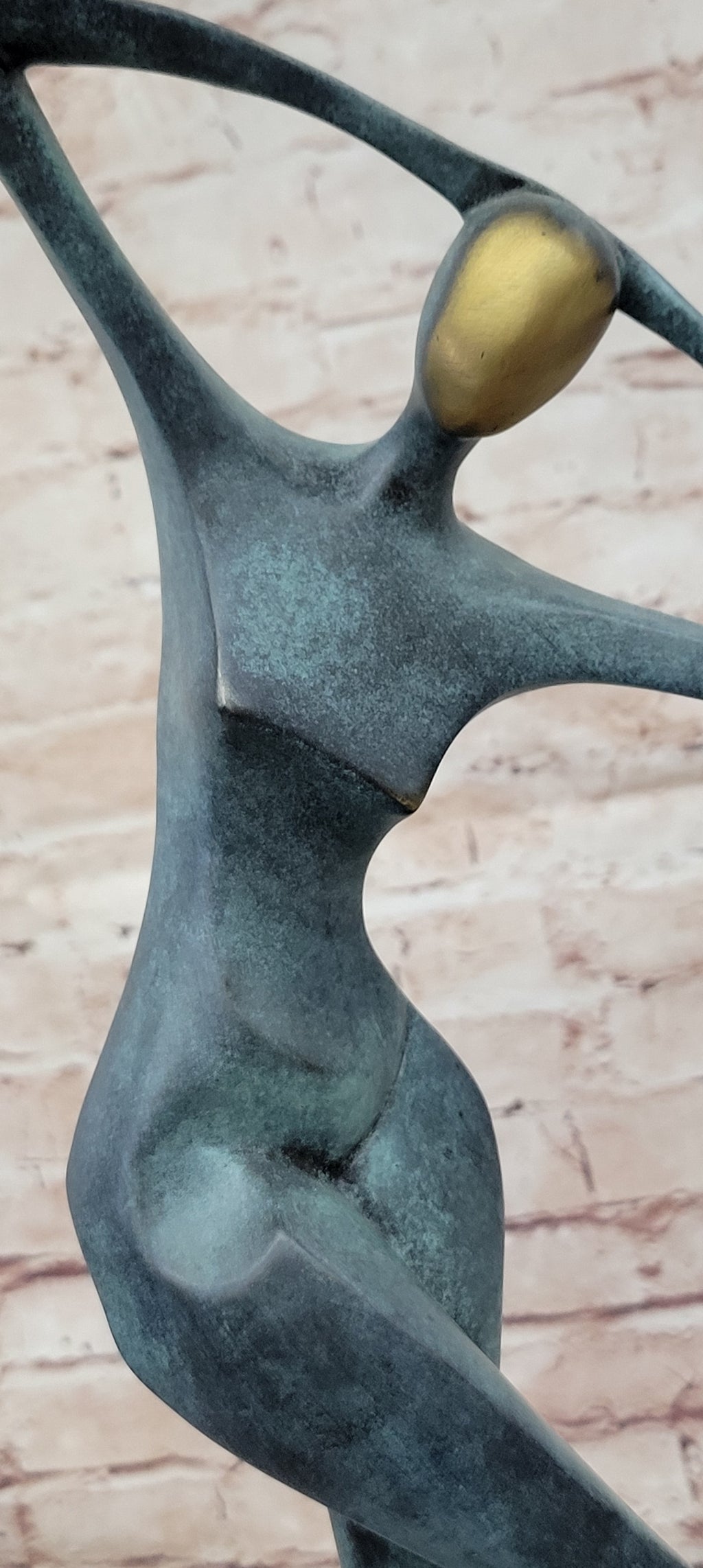 Modern Abstract Female Dancer Statue Bronze Figurative Art