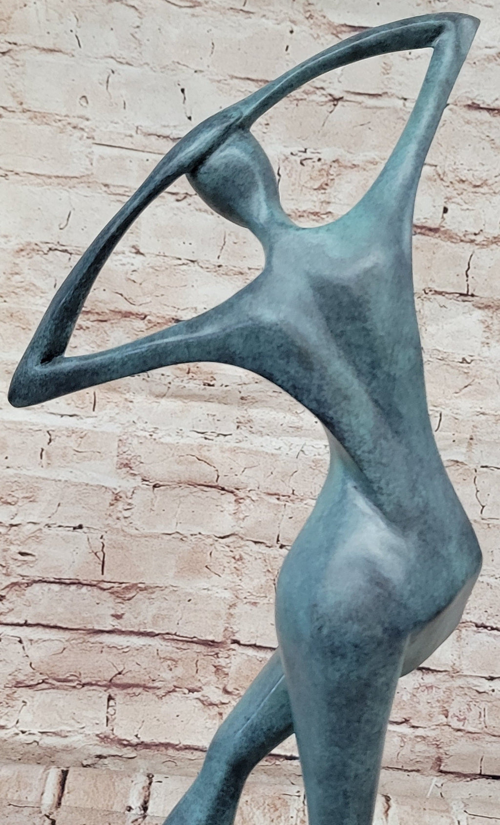 Modern Abstract Female Dancer Statue Bronze Figurative Art